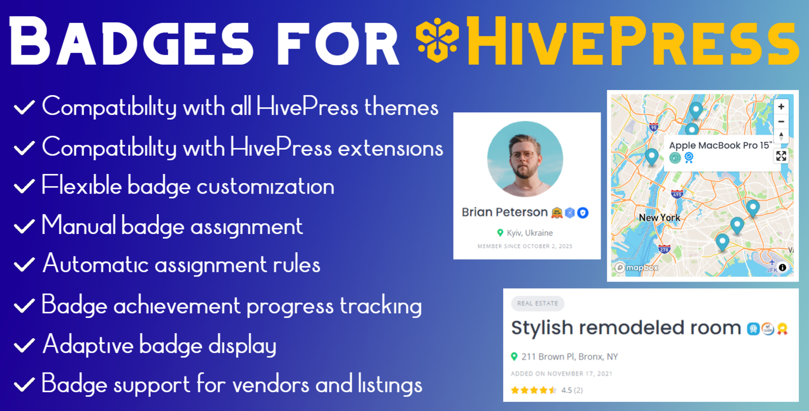 Badges for HivePress