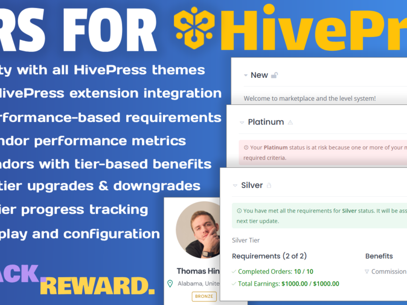 Tiers for HivePress